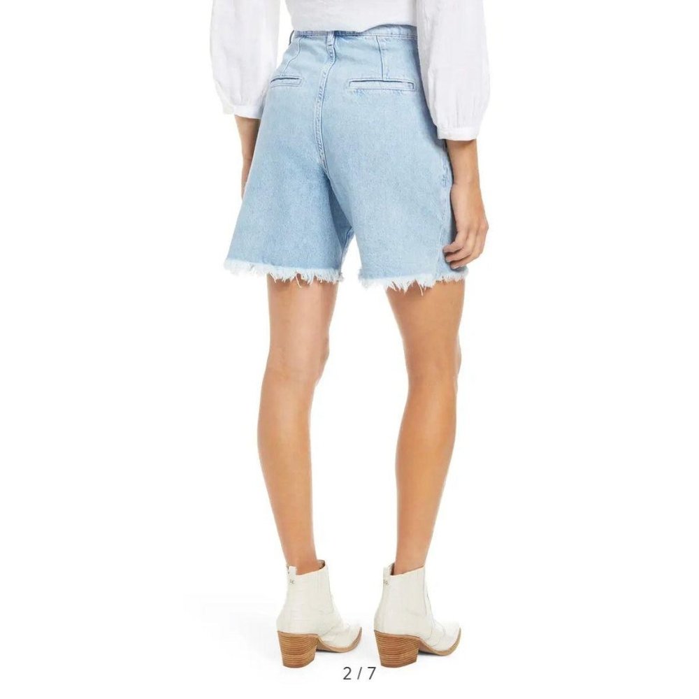 Free People Venice Culotte Denim Jean Shorts 24 - Picture 5 of 11